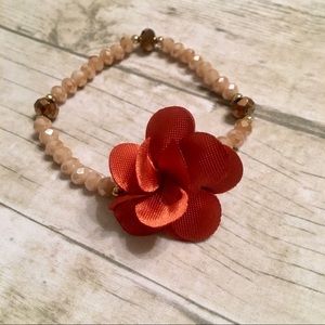 ✨4/$25✨ Stretchy Bracelet with Faux Silk Flower